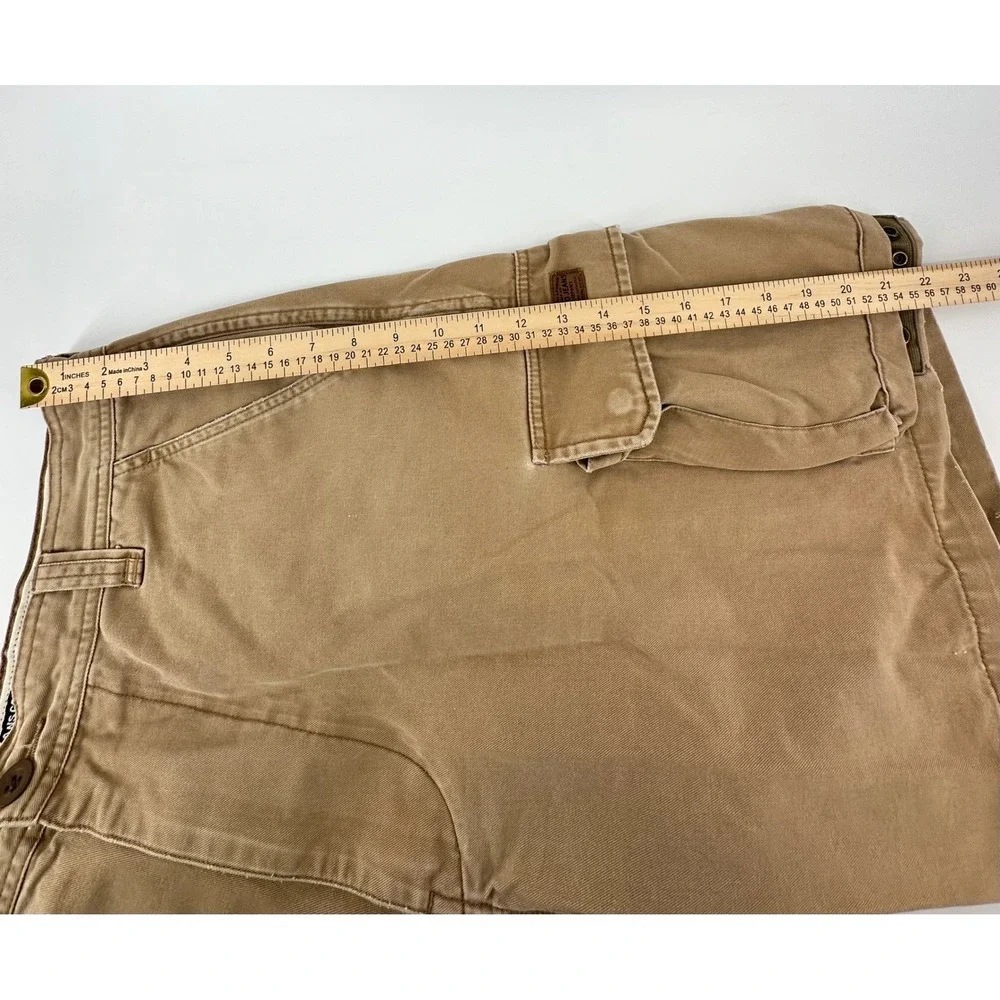 VTG Polo Jeans Co Ralph Lauren Mens 33‎ Tan Military Cargo Shorts 67th Reg RL Co